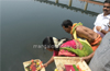 Mayor Kavitha, MLA Lobo offer Bagina at Thumbay vented dam